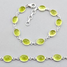 19.10cts tennis natural lemon topaz 925 sterling silver bracelet jewelry y25305