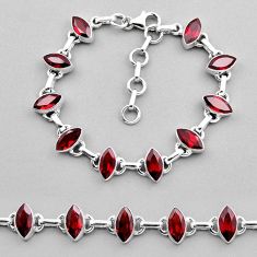23.33cts tennis natural red garnet 925 sterling silver bracelet jewelry n14584