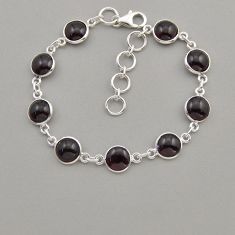 26.54cts tennis natural red garnet round sterling silver bracelet jewelry n3032