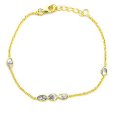1.71cts tennis natural uncut diamond flat (polki) silver gold bracelet u68805