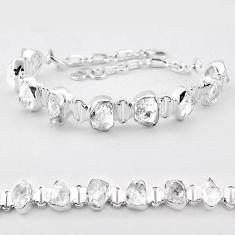 27.05cts tennis natural white herkimer diamond fancy 925 silver bracelet t83575