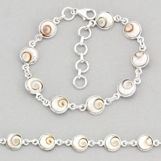 21.09cts tennis natural white shiva eye 925 sterling silver bracelet y69272