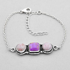 16.28cts tennis purple phosphosiderite cinnabar spanish silver bracelet n49080