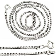 925 sterling silver link plain italy box necklace chain jewelry a8285