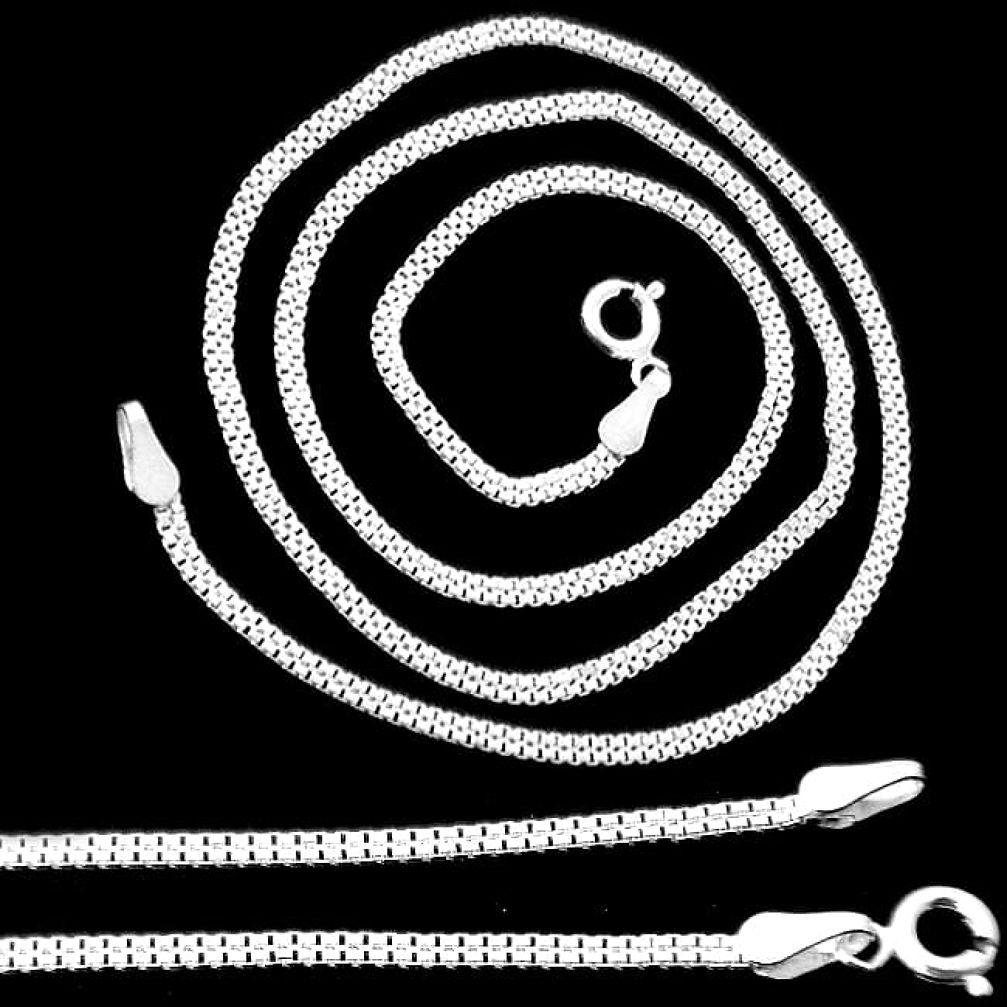 Indonesian bali style solid 925 sterling silver snake link chain p3791