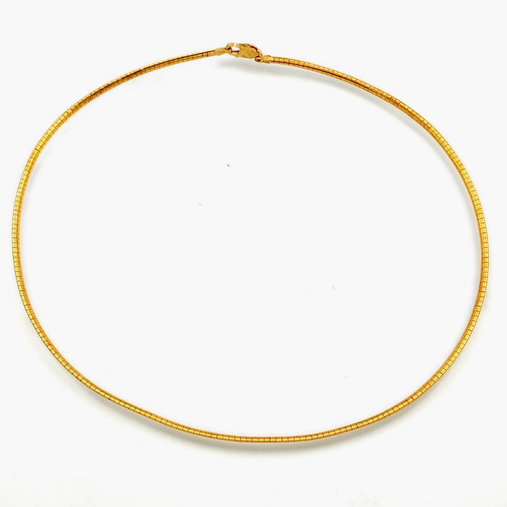 10.83gms boho indonesian bali style 925 sterling gold silver snake chain n11214