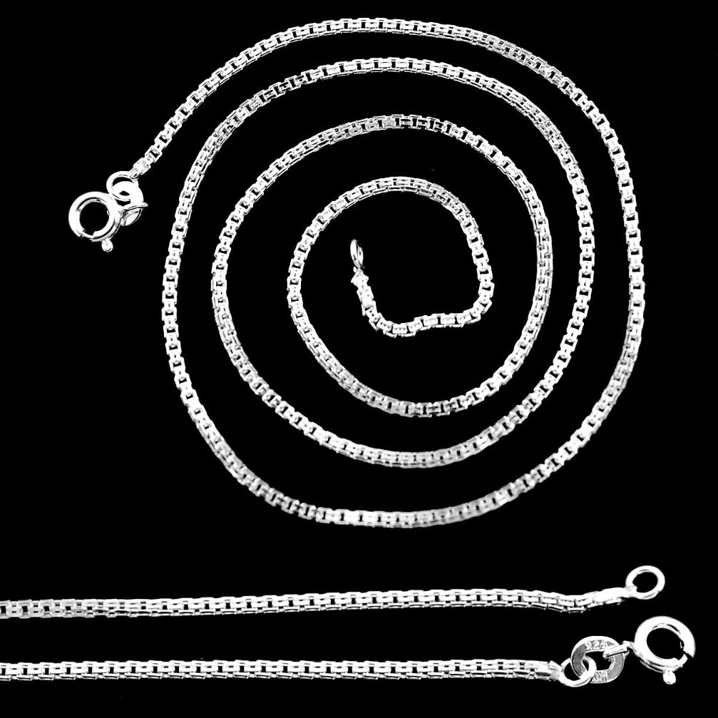 4.02gms box chain 925 silver 18inch chain jewelry r48662