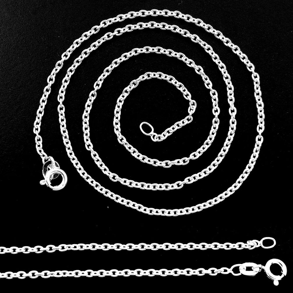 4.24gms box chain 925 silver 18inch chain jewelry r48677