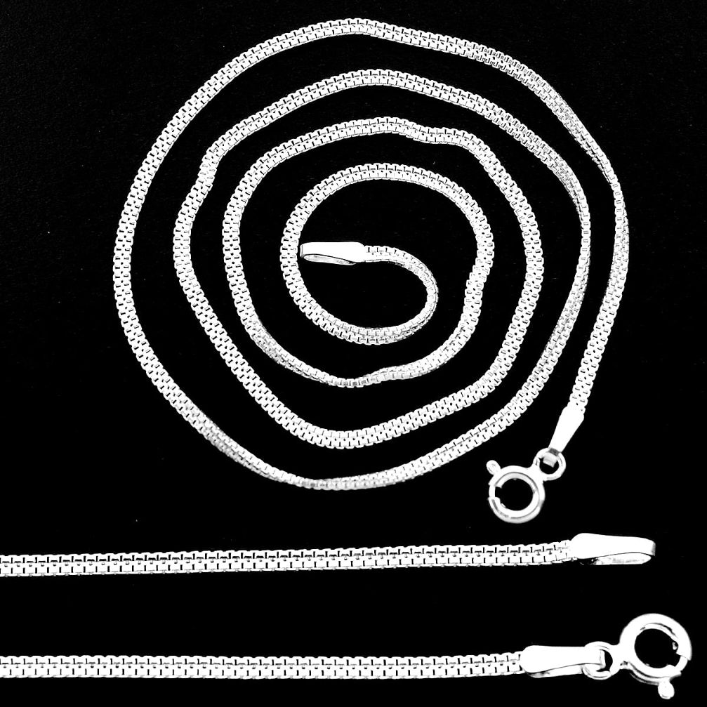 3.48gms double box chain 925 sterling silver necklace jewelry r48751