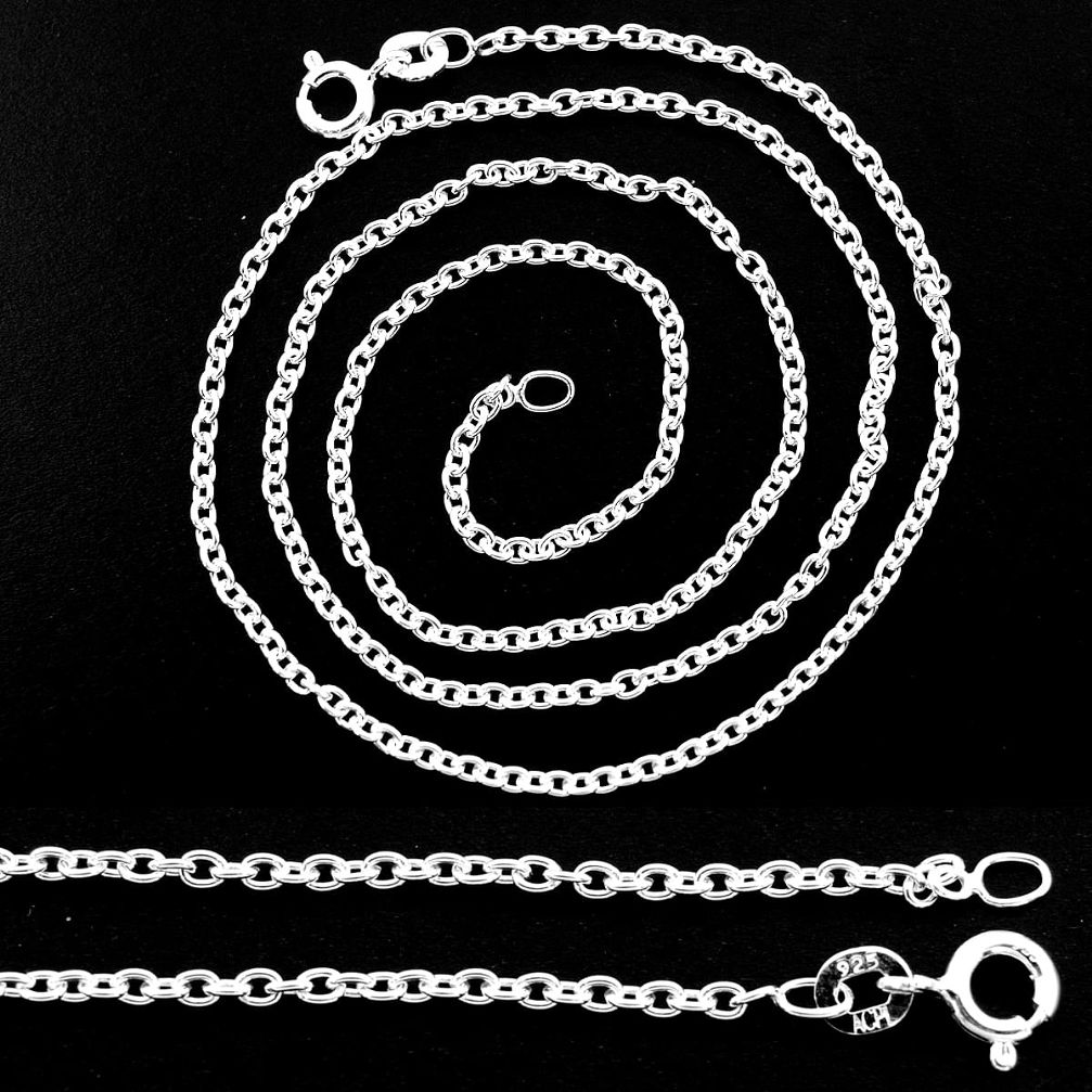 3.62gms link chain 925 sterling silver necklace jewelry r48754