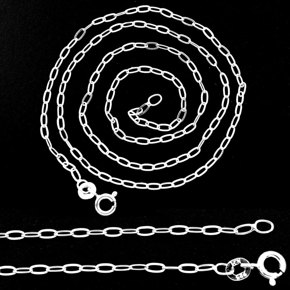 1.89gms link chain 925 sterling silver necklace jewelry r48757