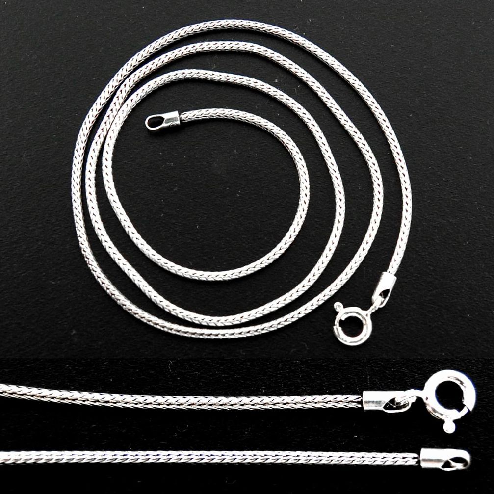 6.43gms single snake chain in silver stamped 18inch long chain c10219