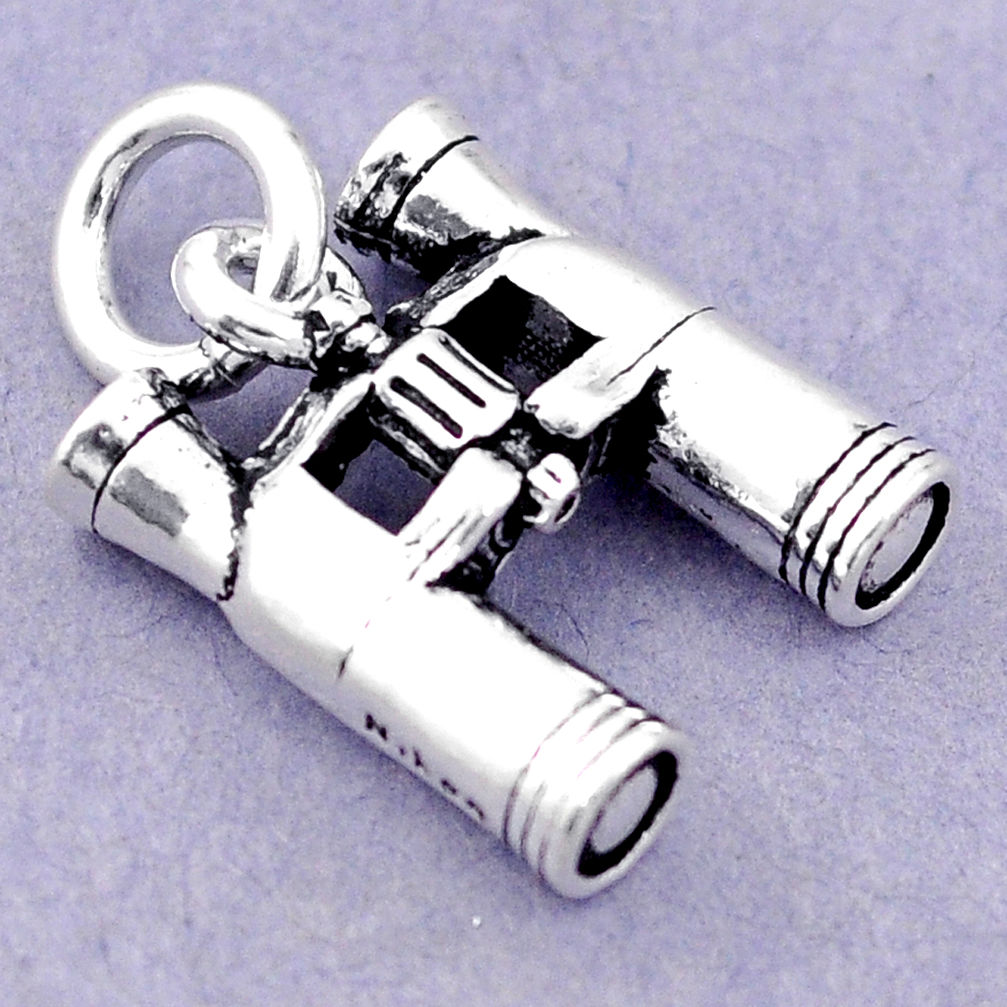 5.17gms baby jewelry binoculars charm sterling silver children pendant c21194