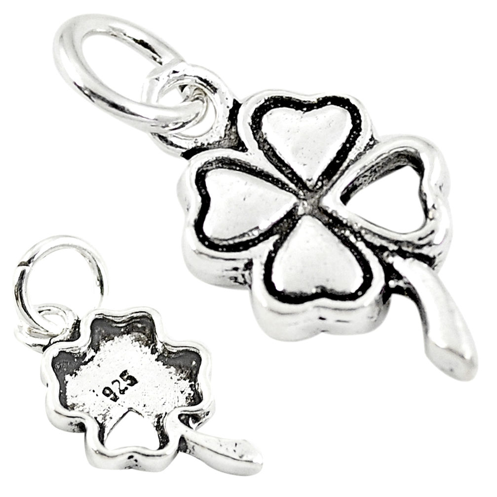 1.69gms four-leaf clover good luck sterling silver baby pendant jewelry c21242