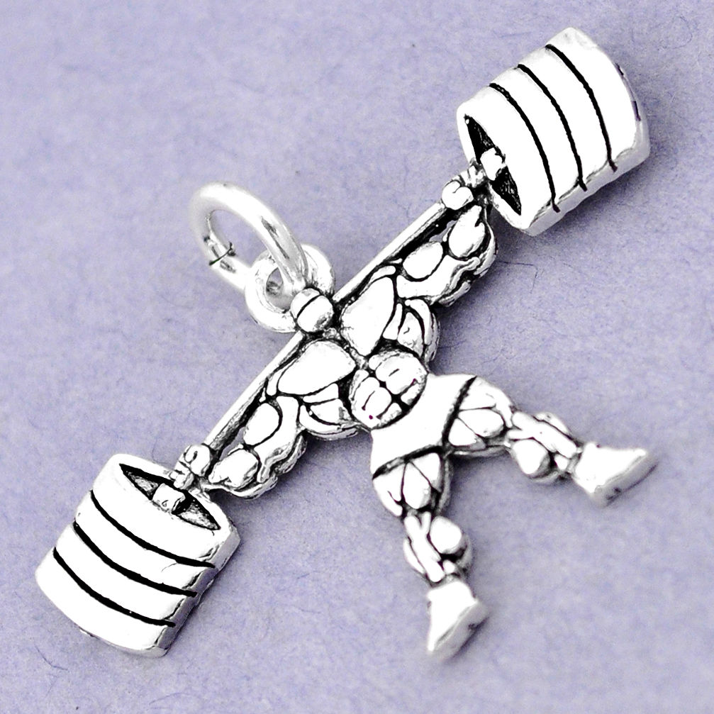 Good health muscular charm baby jewelry sterling silver children pendant c21222