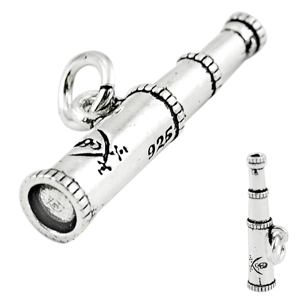 5.68gms old style binoculars charm 925 sterling silver children pendant c21145