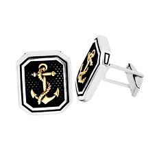 925 sterling silver 13.62gms indonesian bali style solid anchor cufflinks y63477