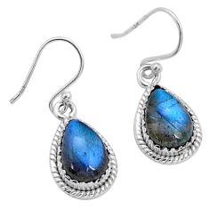 8.00cts natural blue labradorite 925 sterling silver dangle earrings jewelry