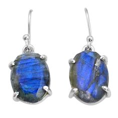 10.00cts natural blue labradorite 925 sterling silver dangle earrings jewelry