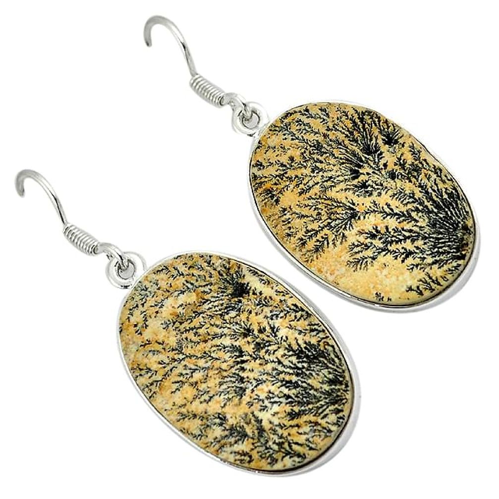 925 silver multi color germany psilomelane dendrite earrings jewelry h71958