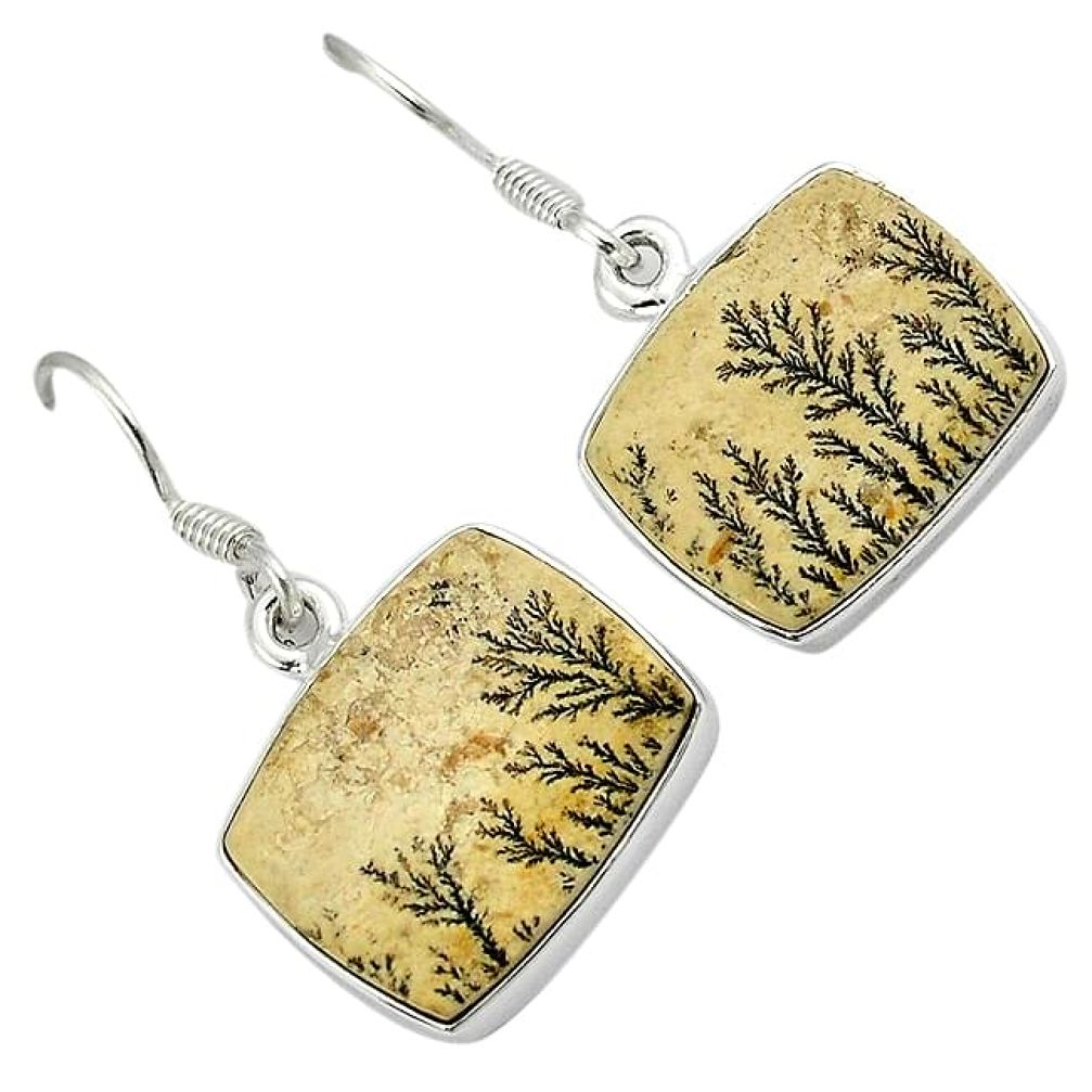 925 sterling silver multi color germany psilomelane dendrite earrings h71950