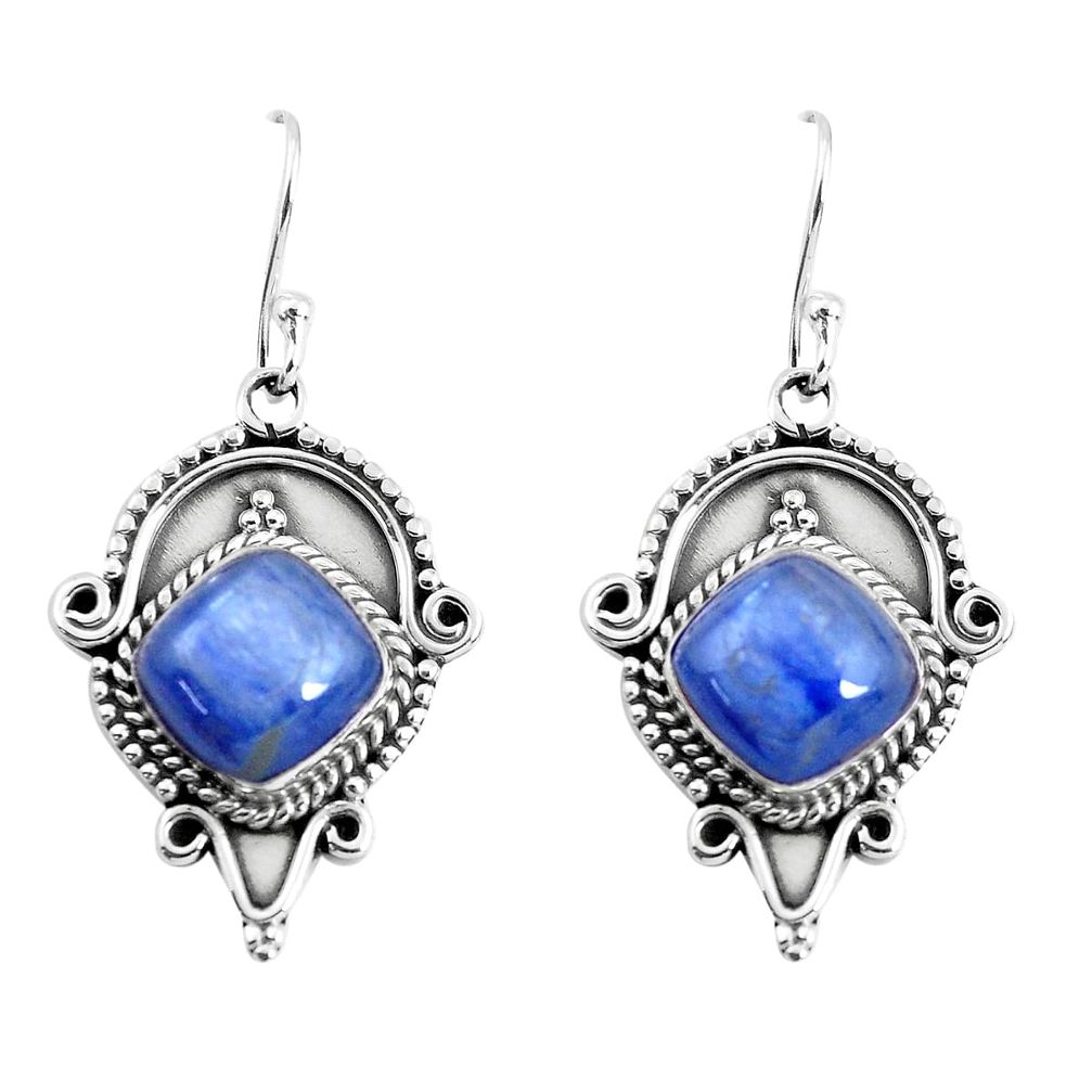 925 sterling silver 9.39cts natural blue kyanite dangle earrings jewelry p58209