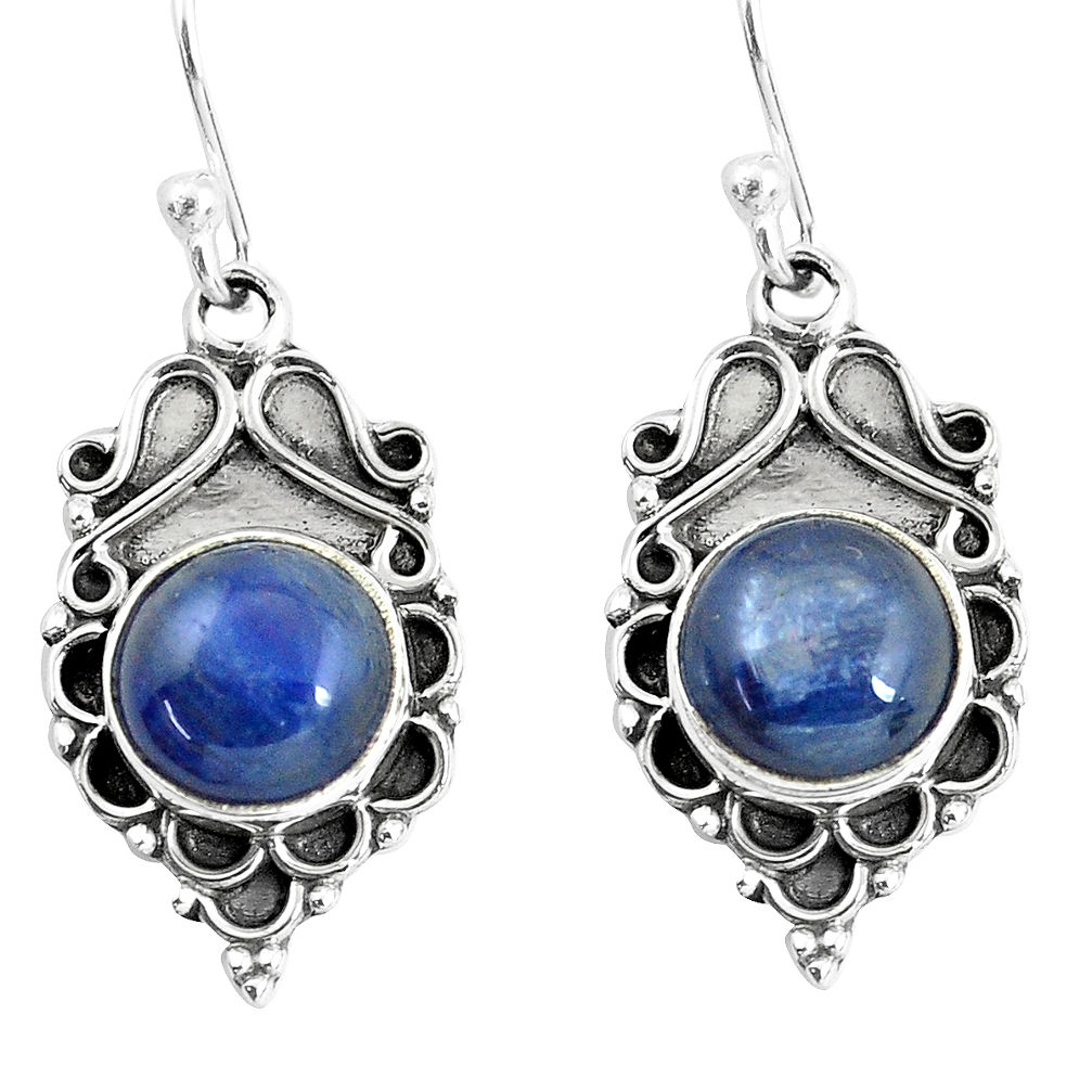 925 sterling silver 7.13cts natural blue kyanite dangle earrings jewelry p58289