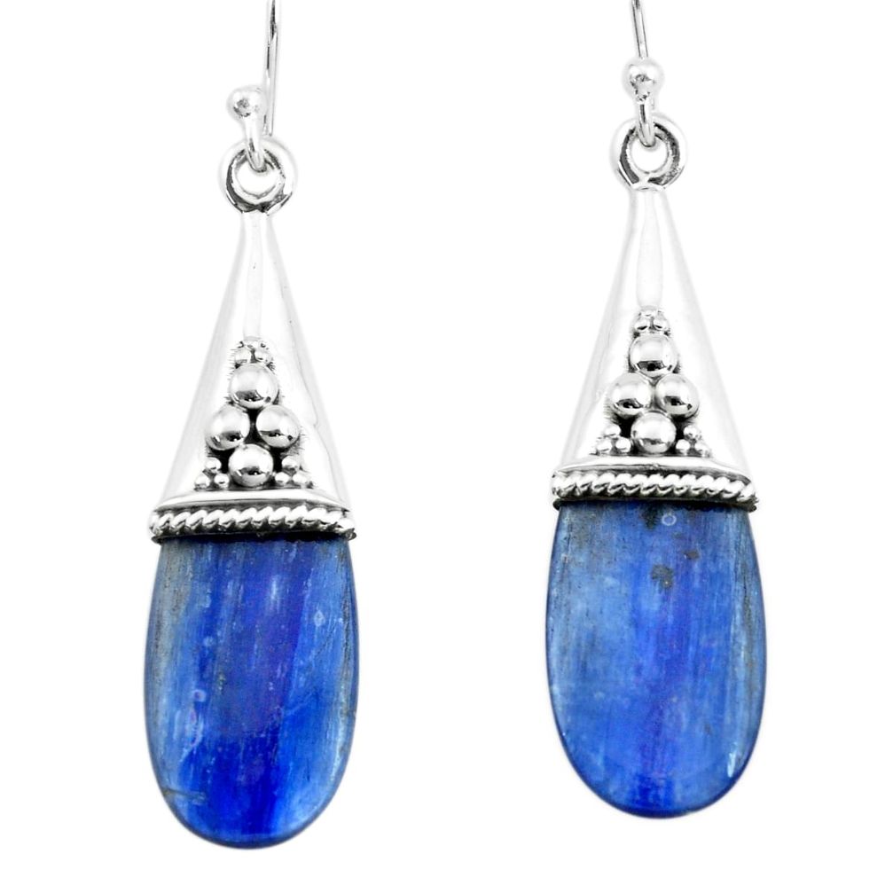 925 sterling silver 11.65cts natural blue kyanite dangle earrings jewelry p66474