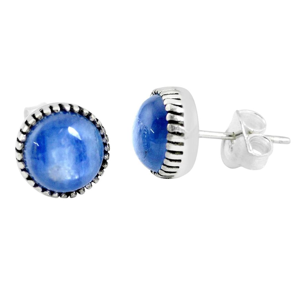 925 sterling silver 6.36cts natural blue kyanite stud earrings jewelry p45233