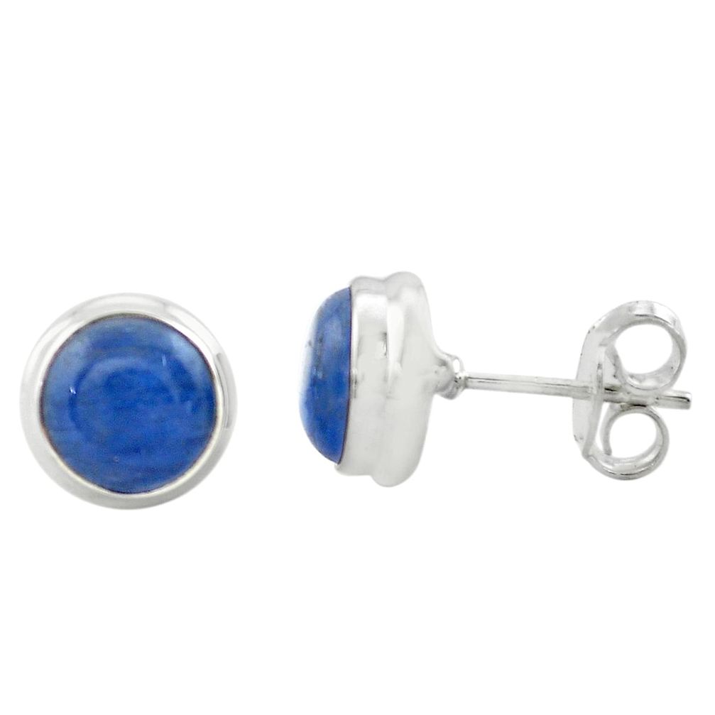 925 sterling silver 6.27cts natural blue kyanite stud earrings jewelry p74404