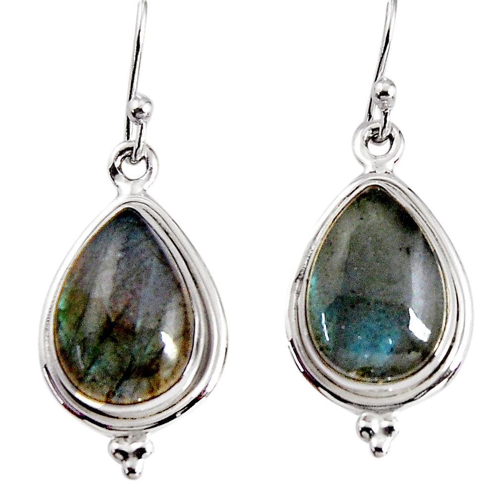 925 sterling silver 10.80cts natural blue labradorite dangle earrings p91623