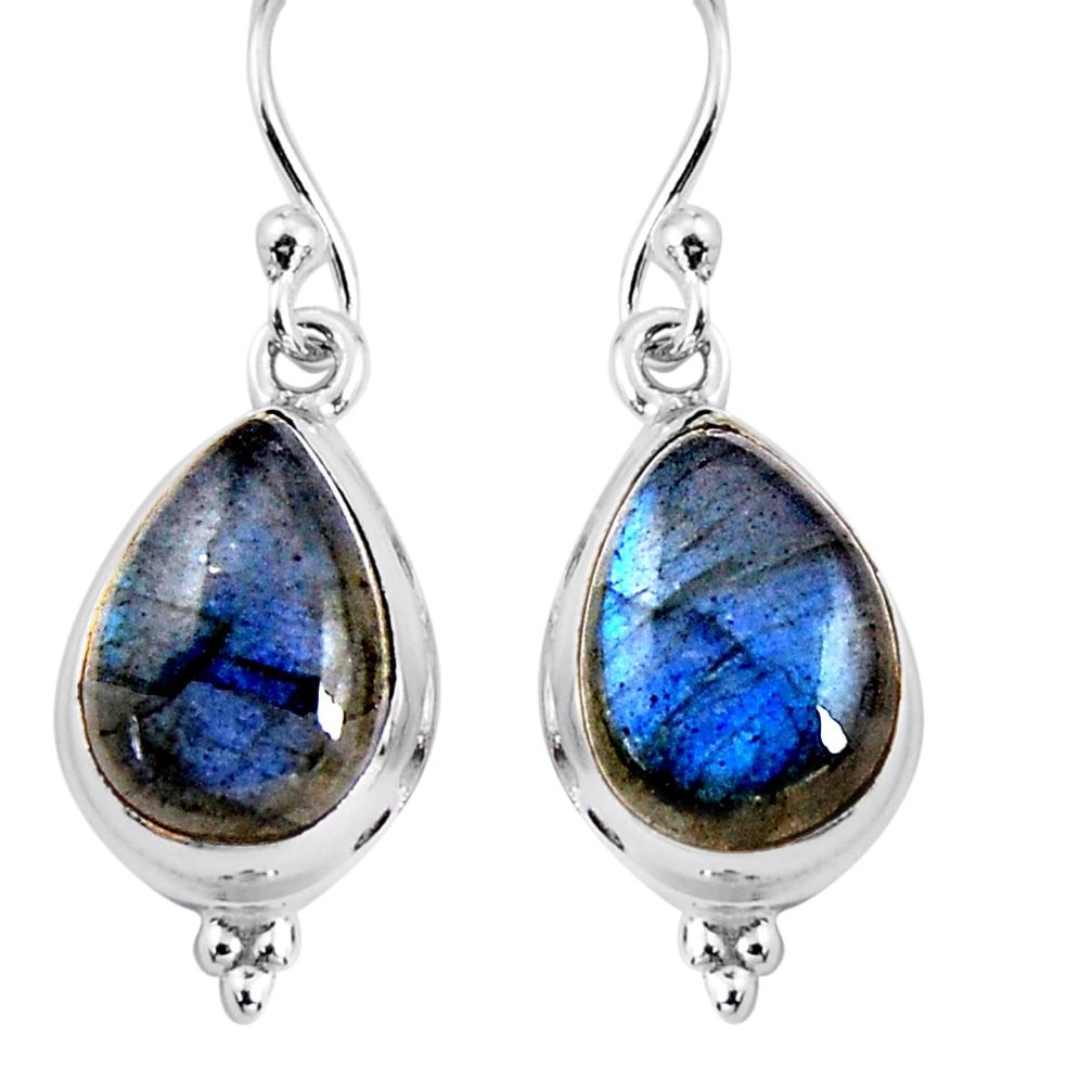 925 sterling silver 11.53cts natural blue labradorite earrings jewelry p92804