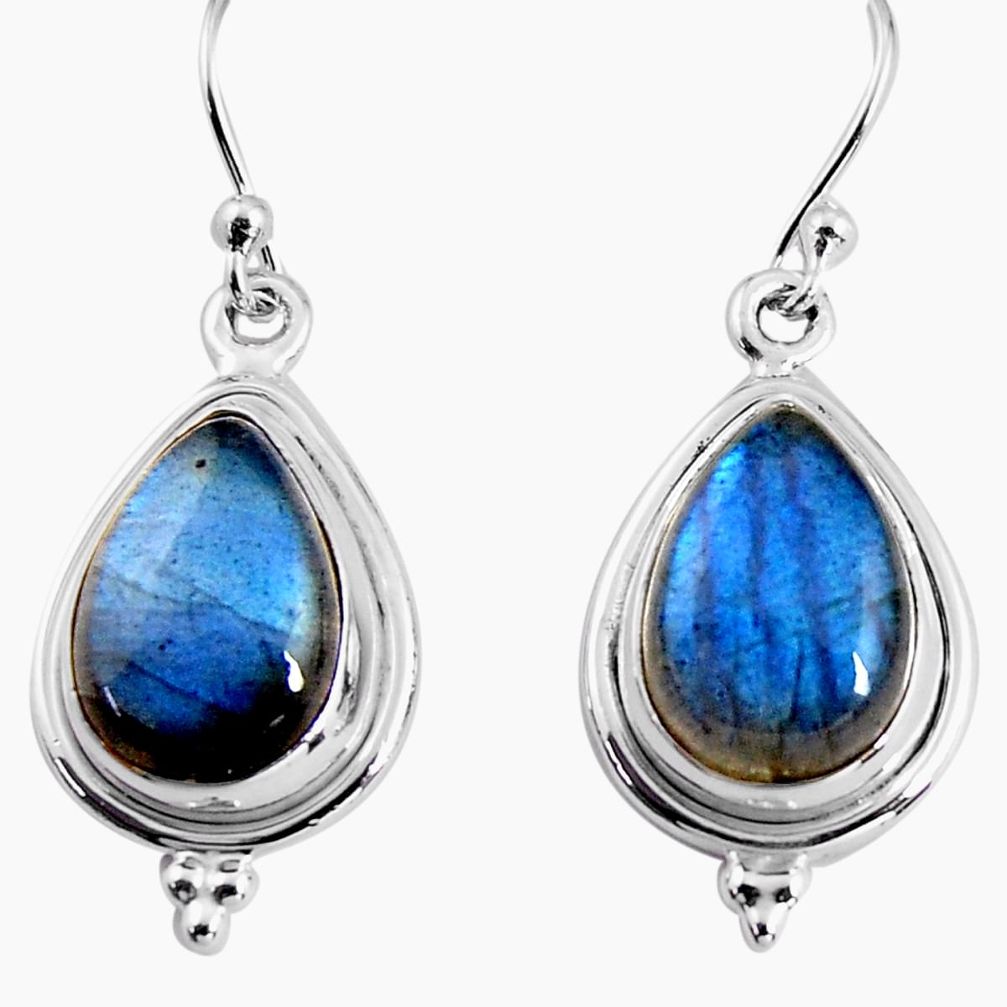 925 sterling silver 11.57cts natural blue labradorite earrings jewelry p92811