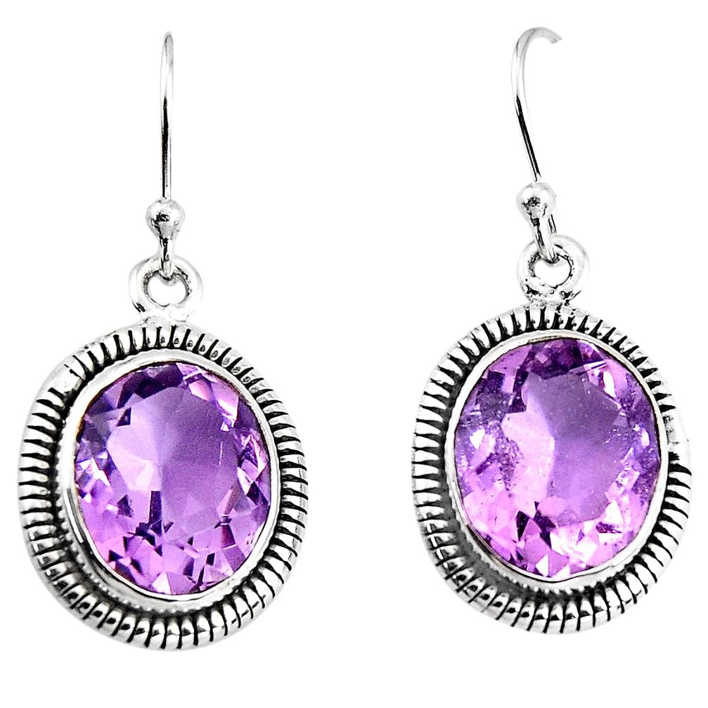 925 sterling silver 10.81cts natural pink amethyst earrings jewelry p92824