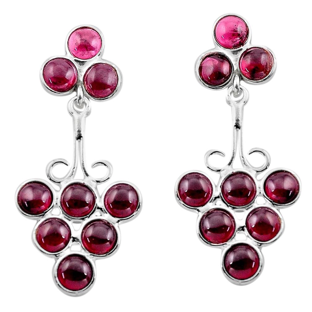 925 sterling silver 14.23cts natural red garnet dangle earrings jewelry p88364