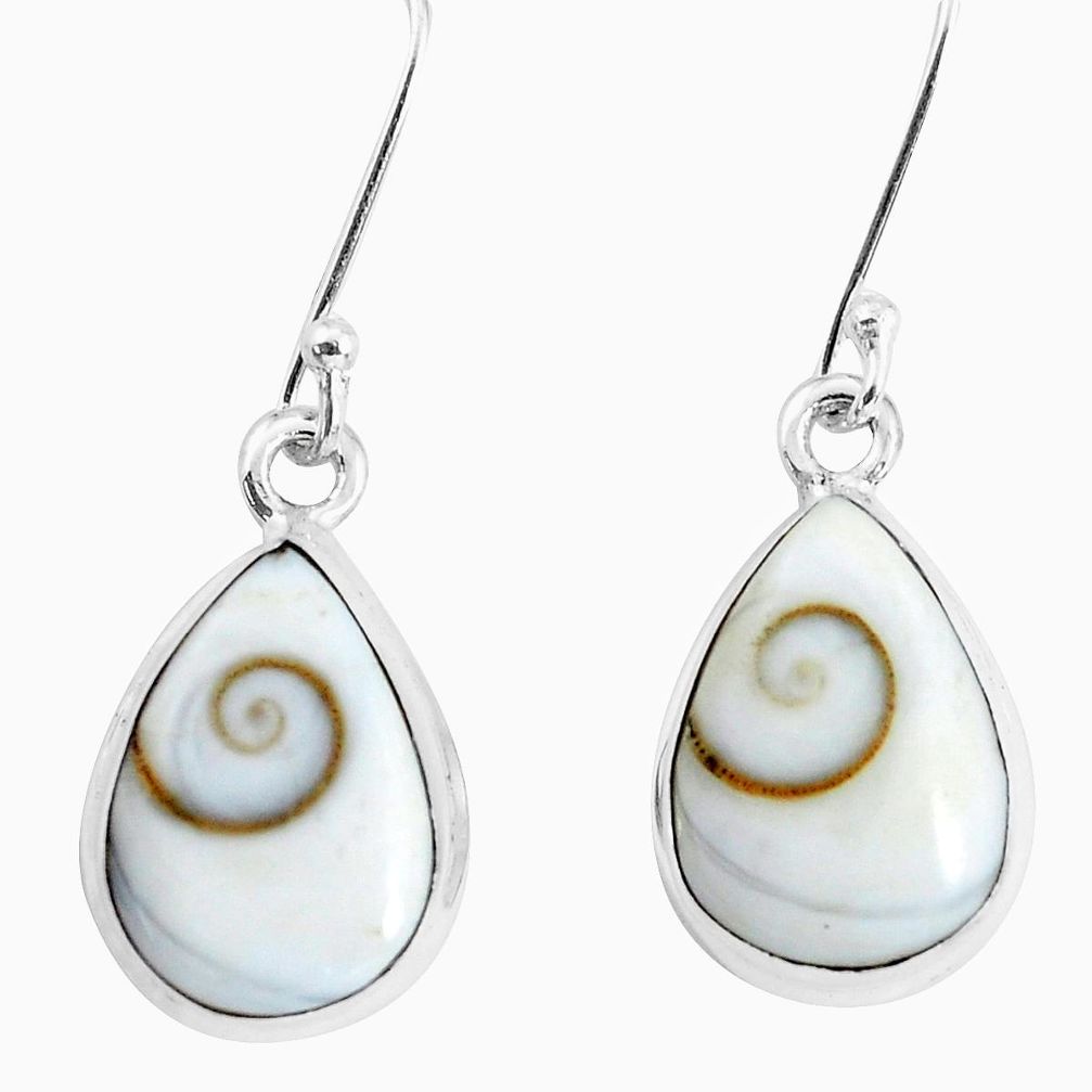 925 sterling silver 11.07cts natural white shiva eye dangle earrings p58451