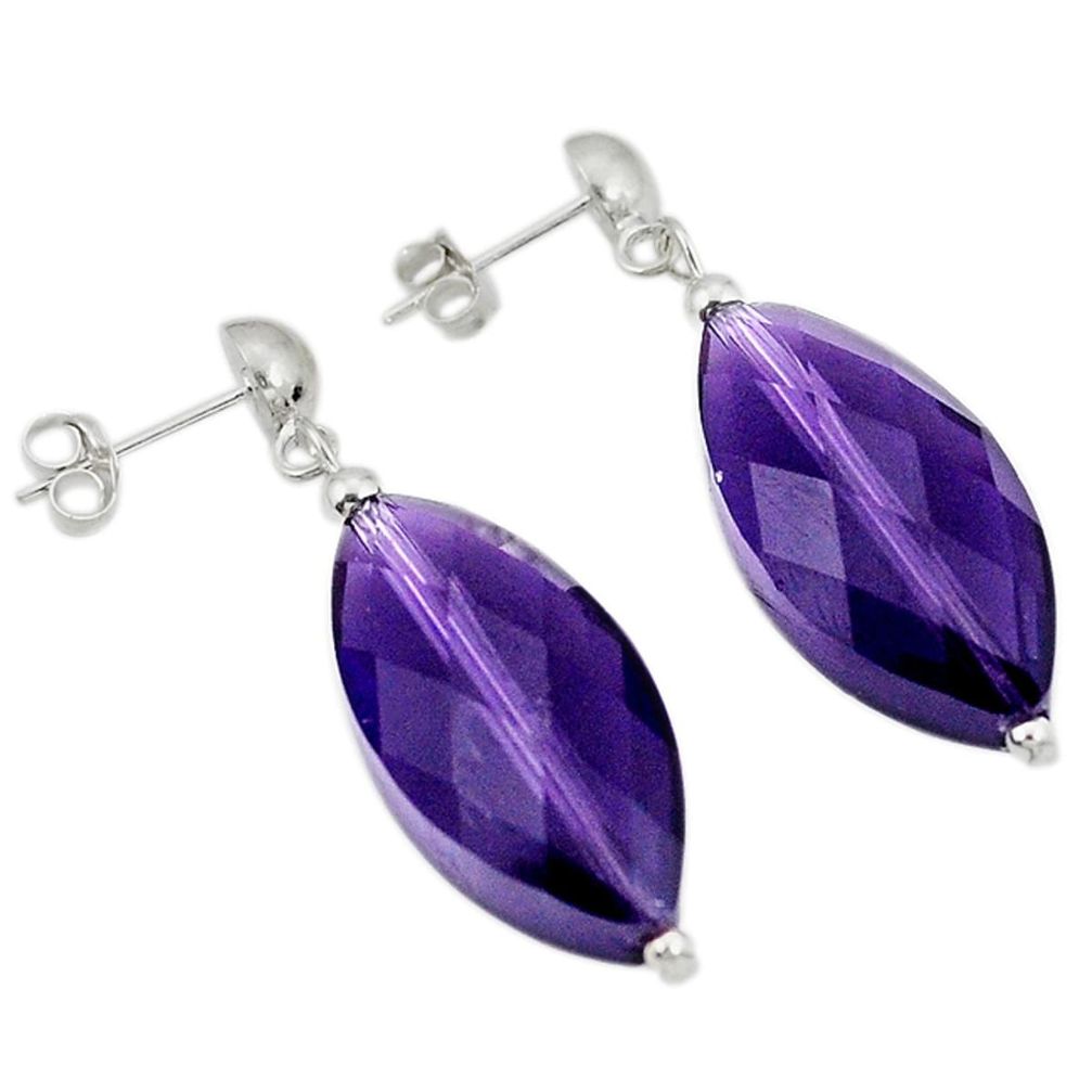 925 sterling silver natural purple amethyst earrings jewelry a49800
