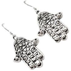925 sterling silver hand of god hamsa dangle earrings jewelry b1563