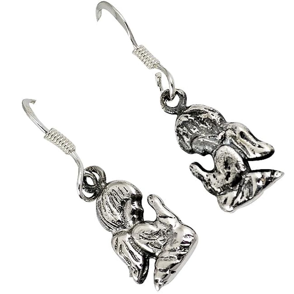 925 sterling silver angel wings prayer dangle earrings jewelry b1578