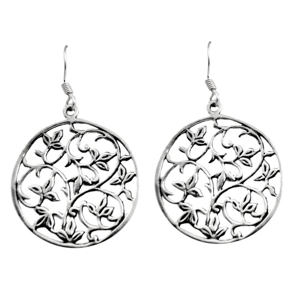 4.69gms filigree bali style 925 silver tree of life earrings c8895