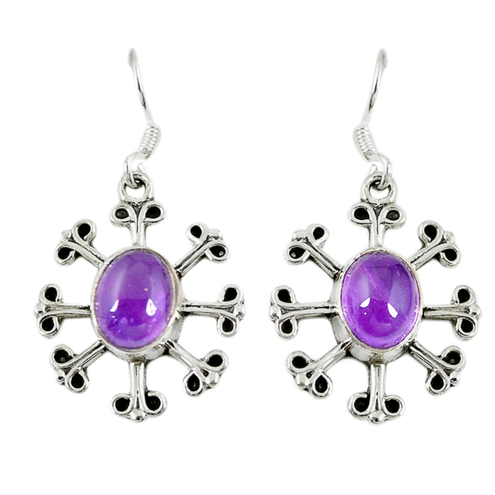 ver natural purple amethyst dangle earrings jewelry d14085