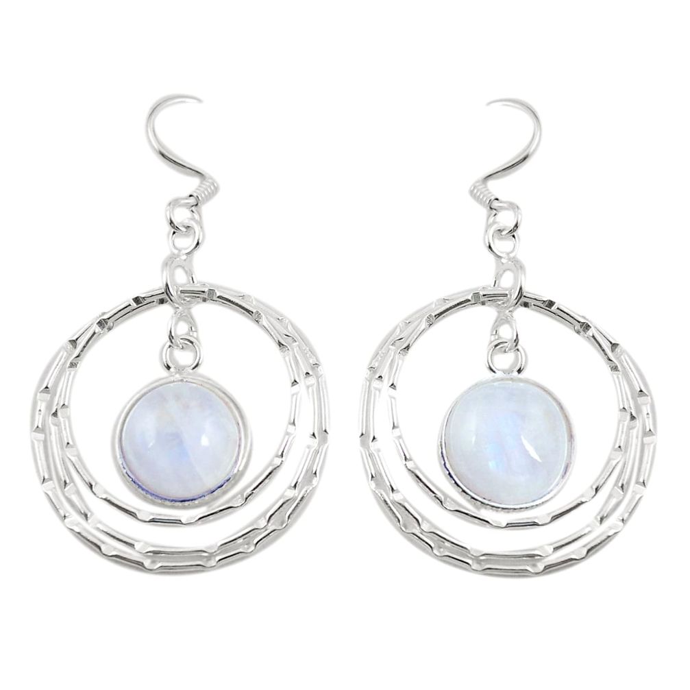 moonstone 925 sterling silver dangle earrings d25165