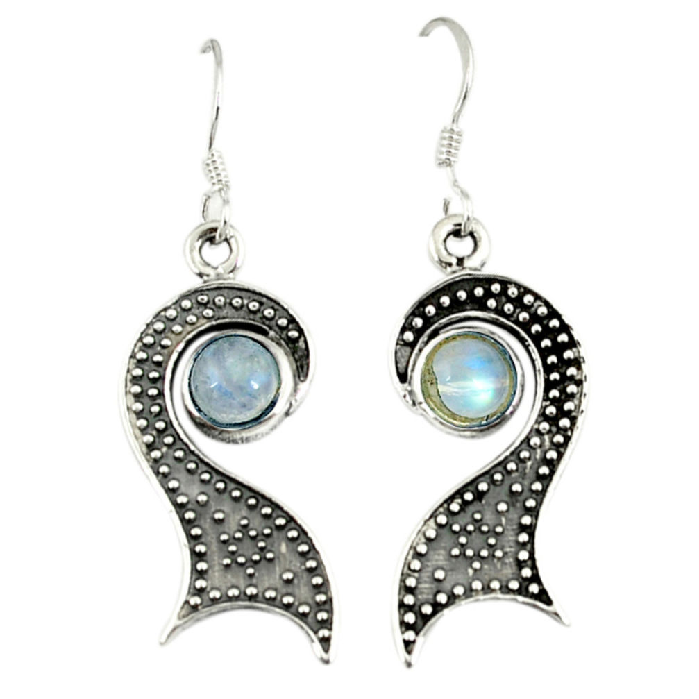 ver natural rainbow moonstone dangle earrings jewelry d9524