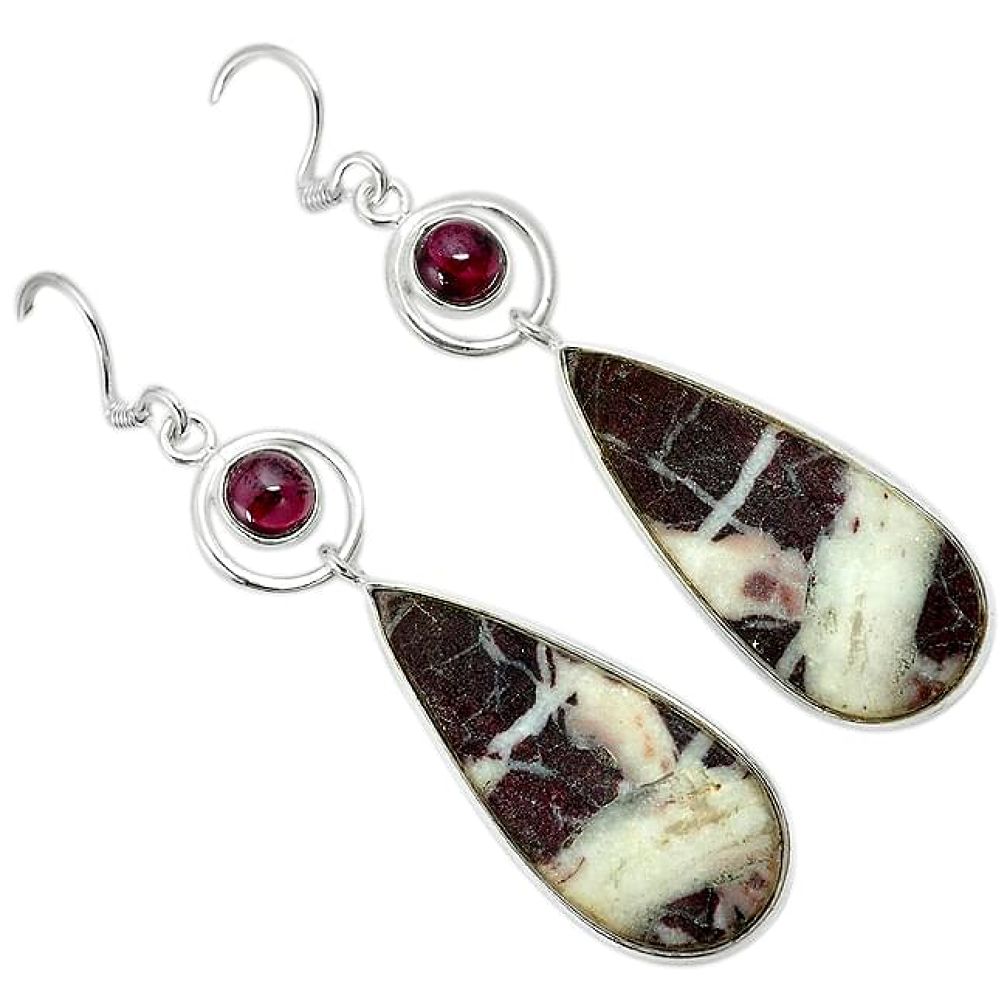 925 silver natural bronze wild horse magnesite dangle earrings jewelry k10854