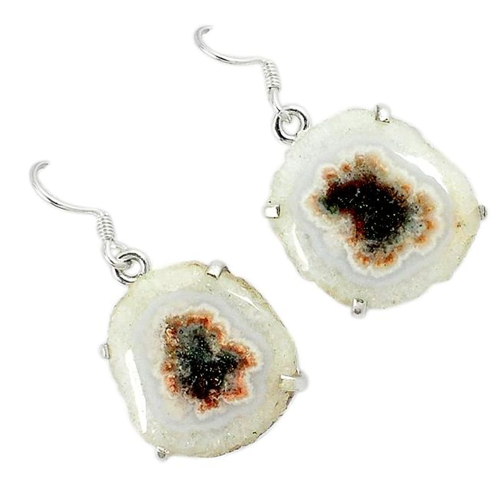 925 sterling silver natural white solar eye dangle earrings jewelry k23936