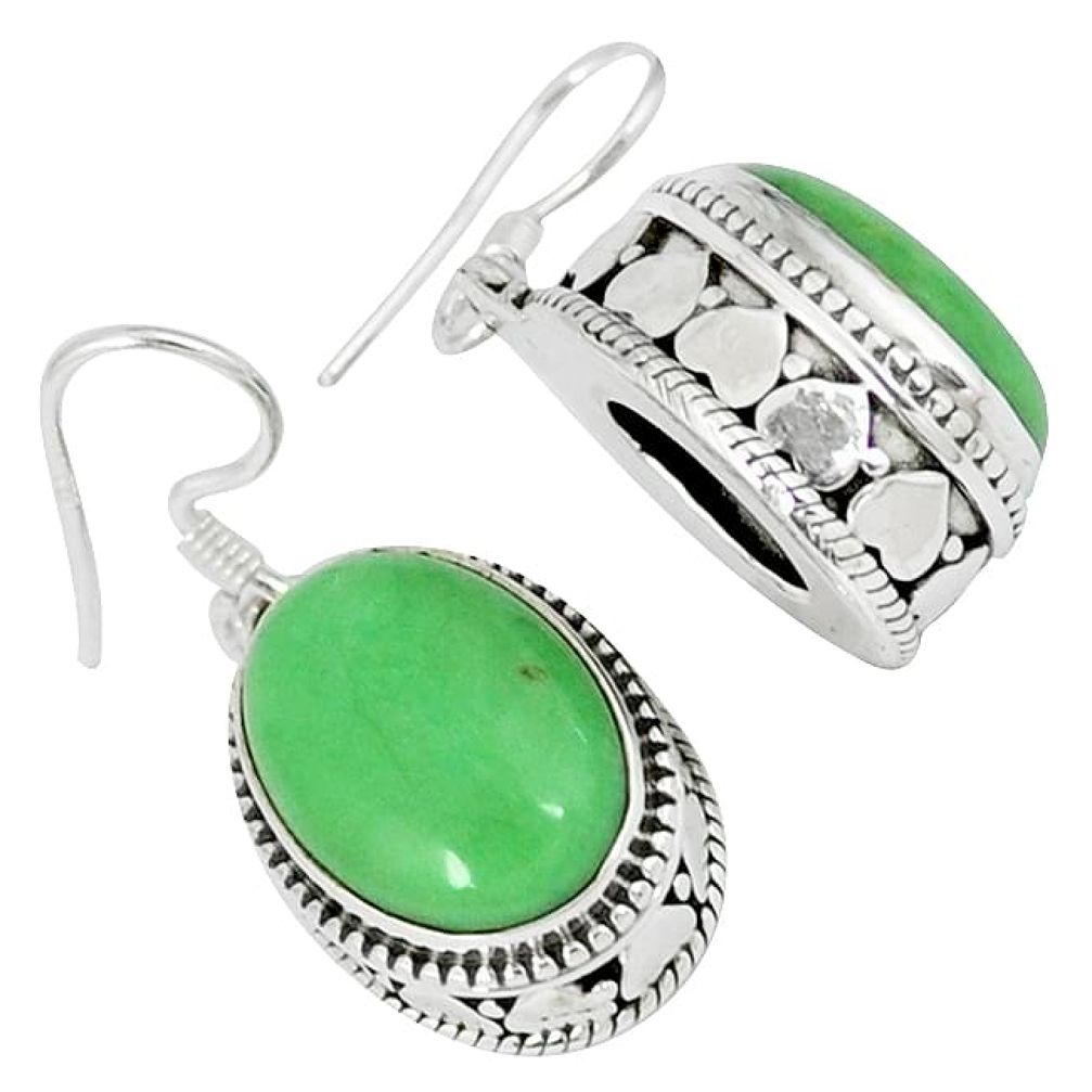 925 sterling silver natural green variscite dangle earrings jewelry k28750