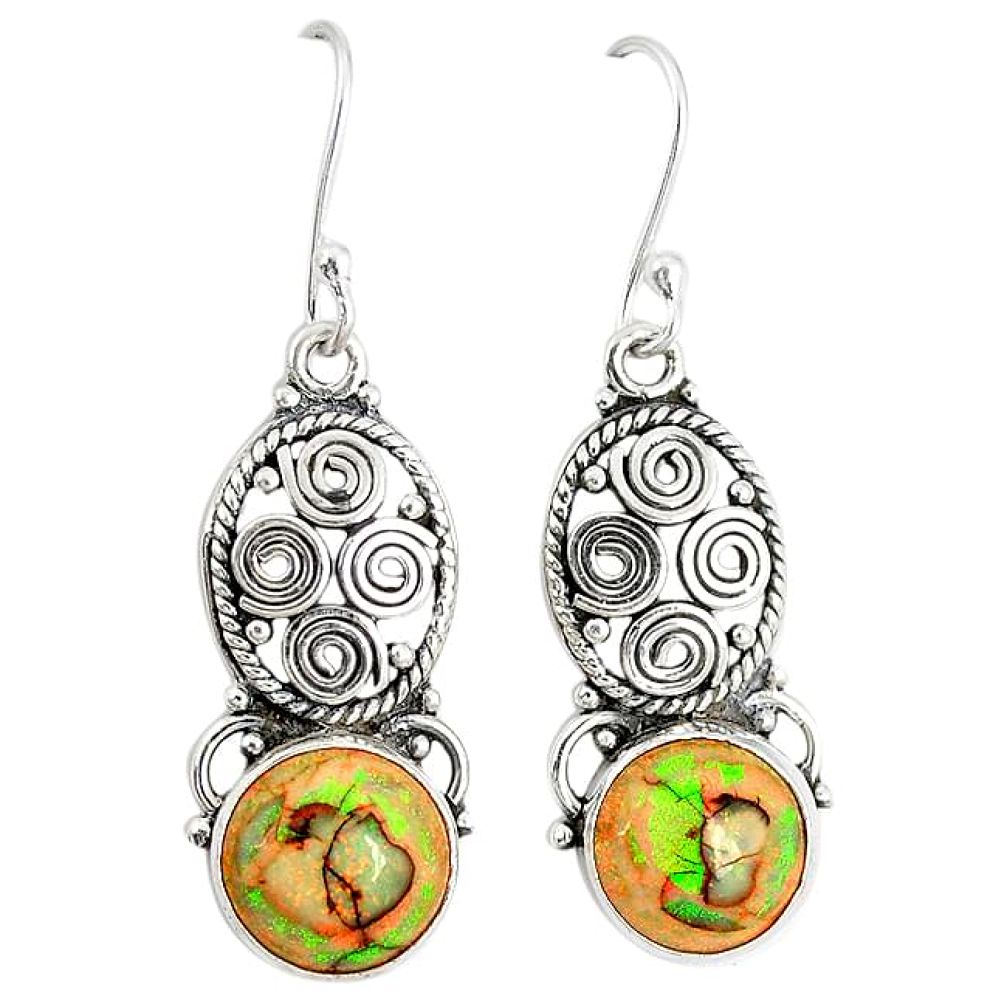 925 sterling silver multi color sterling opal dangle earrings jewelry k43498