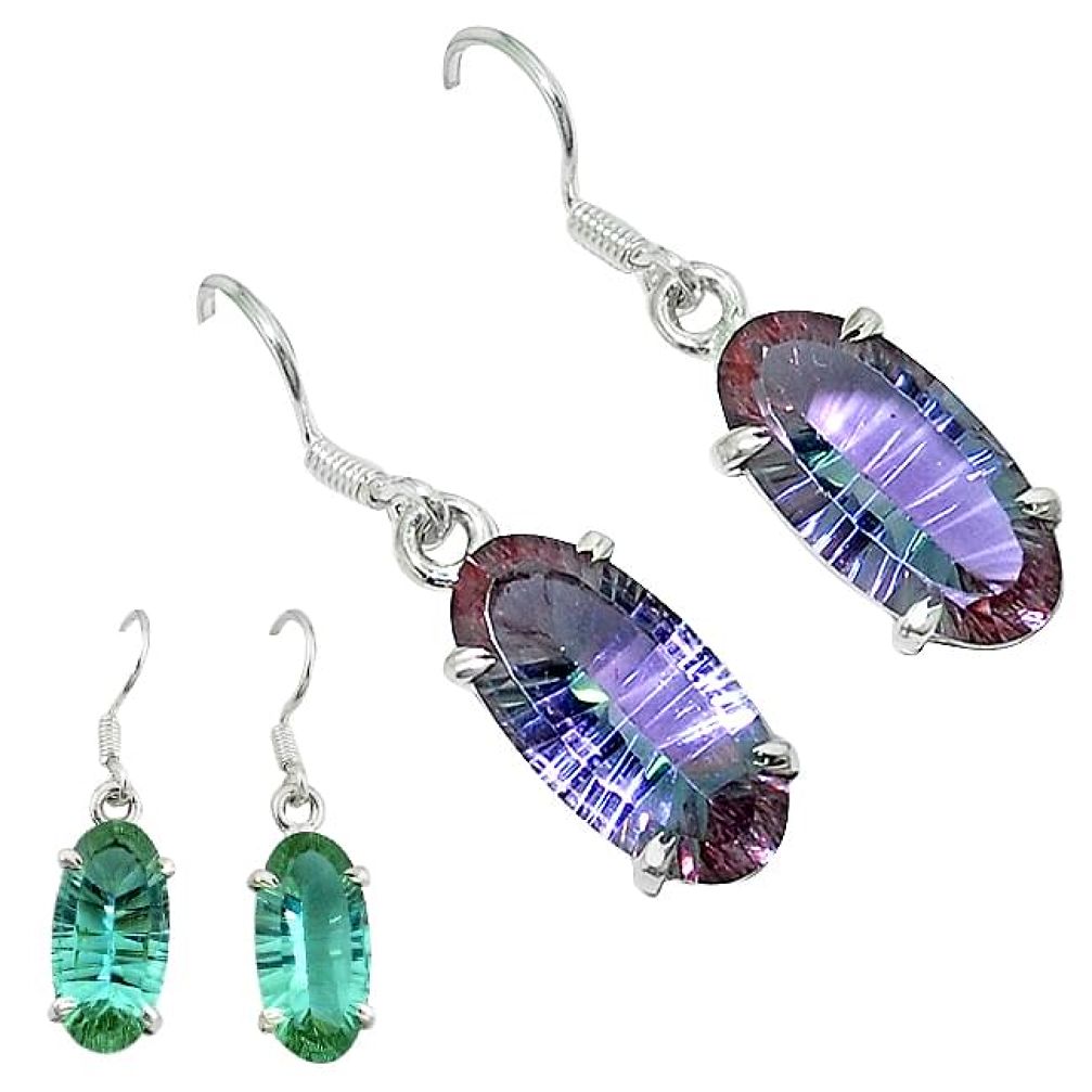 Purple alexandrite (lab) 925 sterling silver dangle earrings jewelry k62185