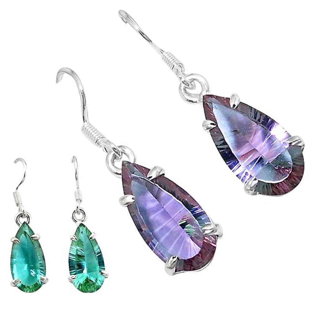 925 sterling silver purple alexandrite (lab) dangle earrings jewelry k62190