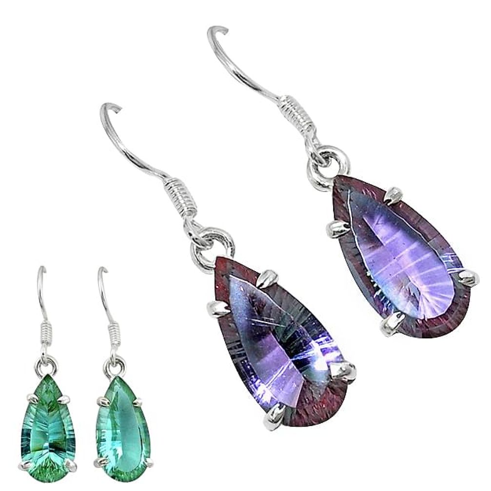 Purple alexandrite (lab) 925 sterling silver dangle earrings jewelry k62191